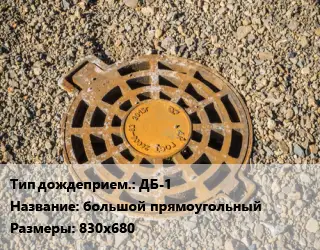 Дождеприемник ДБ-1 большой прямоугольный 830х680